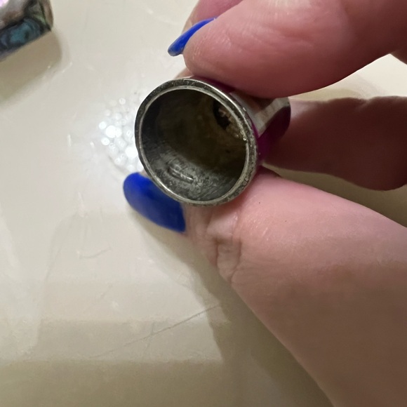 Colorful Sterling silver Abalone Shell and mother of pearl thimbles - Picture 7 of 15